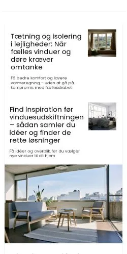 Podgląd witryny tidensvinduer.dk, medium z kraju Dania do artykułów sponsorowanych