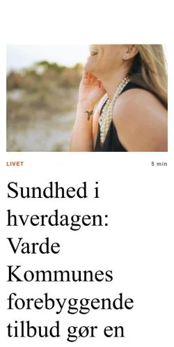 スポンサード記事向けのデンマークメディア、vardebladet.dkのサイトプレビュー