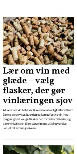 Preview of the vingrotten.dk website, a media outlet in Denmark for sponsored articles