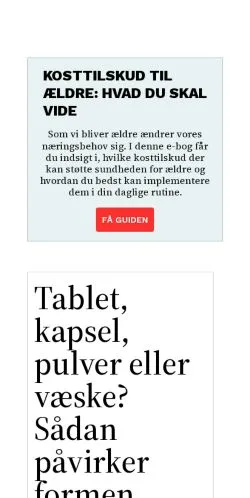 Anteprima del sito voresvitaminer.dk, media di Danimarca per articoli sponsorizzati