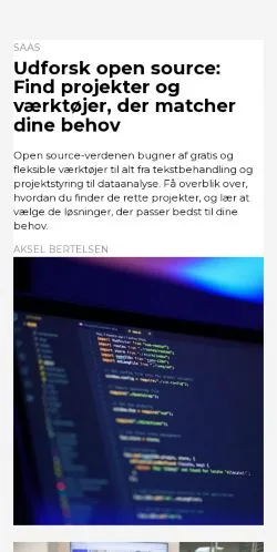 Vista previa del sitio webmix.dk, medio de Dinamarca para artículos patrocinados