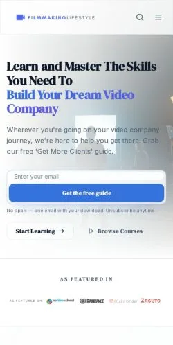 Anteprima del sito Filmmaking Lifestyle, media di Stati Uniti per articoli sponsorizzati