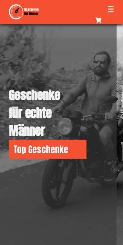 Podgląd witryny Geschenke für Männer Shop, medium z kraju Niemcy do artykułów sponsorowanych