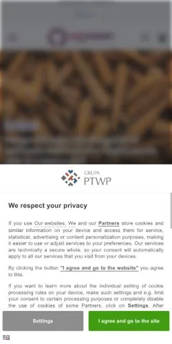 Vista previa del sitio SadyOgrody, medio de Polonia para artículos patrocinados