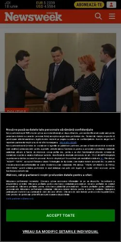 Anteprima del sito Newsweek România, media di Romania per articoli sponsorizzati