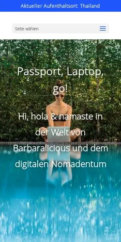 Vista previa del sitio Barbaralicious, medio de Alemania para artículos patrocinados