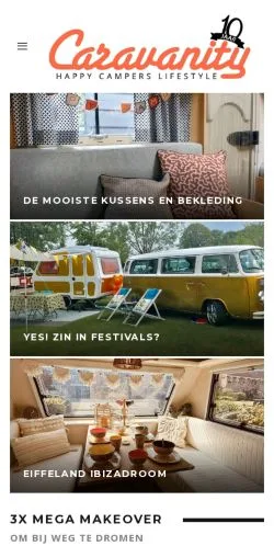 スポンサード記事向けのオランダメディア、Caravanityのサイトプレビュー