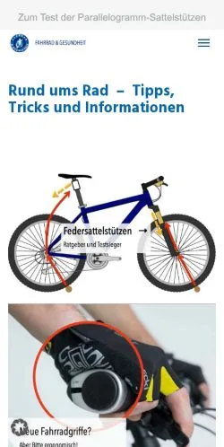 Anteprima del sito Fahrrad & Gesundheit, media di Germania per articoli sponsorizzati
