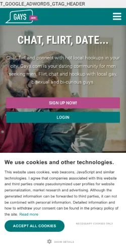 Pré-visualização do site Gays, meio de Alemanha para artigos patrocinados