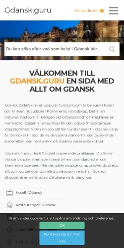 스폰서 기사용 스웨덴 매체 Gdansk 사이트 미리보기