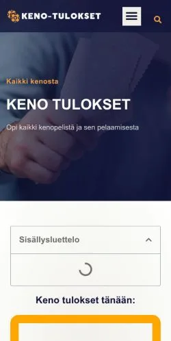 Anteprima del sito Keno Tulokset, media di Finlandia per articoli sponsorizzati