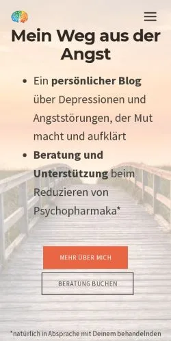 Anteprima del sito Mein Weg Aus Der Angst, media di Germania per articoli sponsorizzati