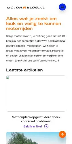 Anteprima del sito Motorblog, media di Paesi Bassi per articoli sponsorizzati