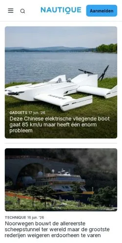 Anteprima del sito Nautique, media di Paesi Bassi per articoli sponsorizzati