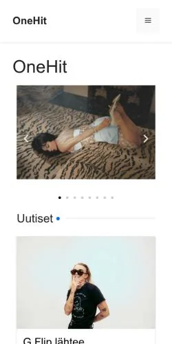 スポンサード記事向けのフィンランドメディア、OneHitのサイトプレビュー