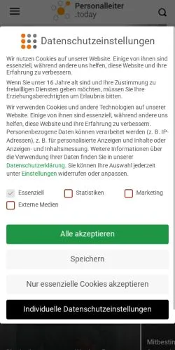 Podgląd witryny Personalleiter, medium z kraju Niemcy do artykułów sponsorowanych
