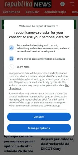 Anteprima del sito Republikanews, media di Romania per articoli sponsorizzati