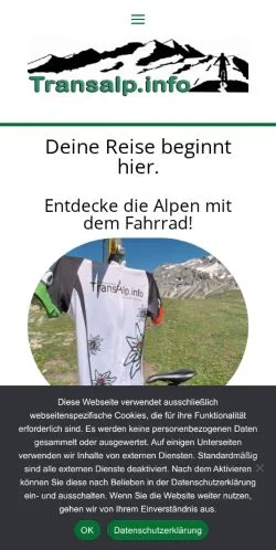Anteprima del sito Transalp, media di Germania per articoli sponsorizzati