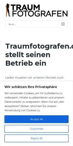 Anteprima del sito Traumfotografen.de, media di Germania per articoli sponsorizzati