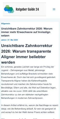 Anteprima del sito Ratgeber Guide 24, media di Germania per articoli sponsorizzati