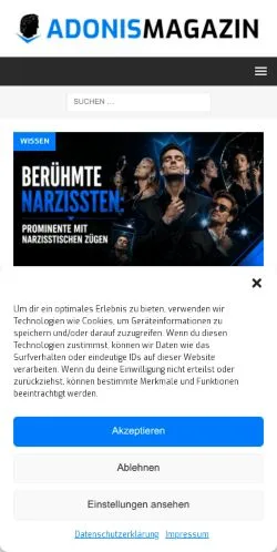 Anteprima del sito Adonis Magazin, media di Germania per articoli sponsorizzati