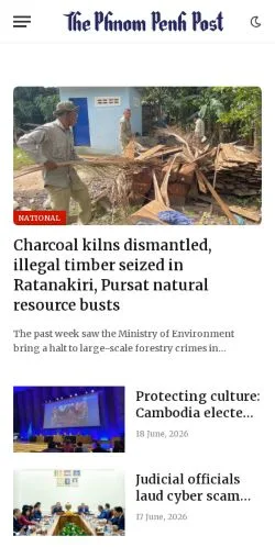 Preview of the Phnom Penh Post website, a media outlet in United States for sponsored articles