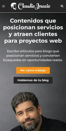 スポンサード記事向けのスペインメディア、Claudio Inacioのサイトプレビュー