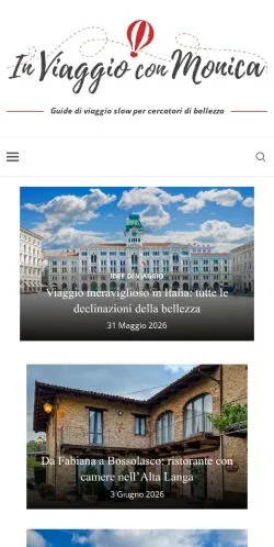 Podgląd witryny In Viaggio Con Monica, medium z kraju Włochy do artykułów sponsorowanych