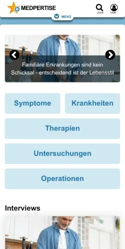Anteprima del sito Medpertise, media di Germania per articoli sponsorizzati