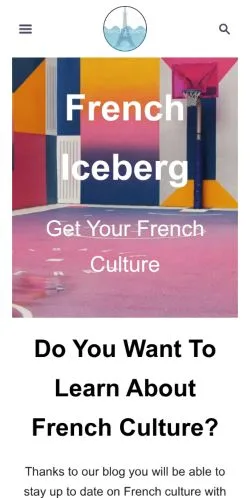 Anteprima del sito French Iceberg, media di Stati Uniti per articoli sponsorizzati
