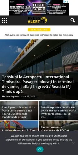 Forhåndsvisning af Pressalert, medie fra Rumænien til sponsorerede artikler