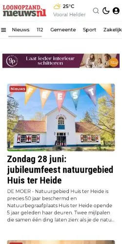 Forhåndsvisning av nettstedet Loon Op Zand Nieuws, medium fra Nederland for sponsede artikler