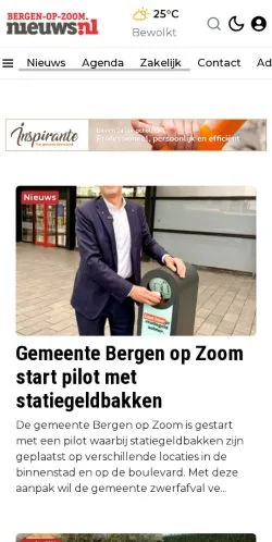 Vista previa del sitio Bergen Op Zoom, medio de Países Bajos para artículos patrocinados