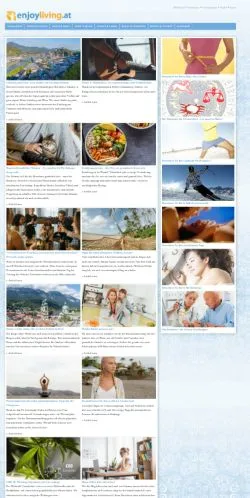 スポンサード記事向けのオーストリアメディア、Enjoy Living Healthのサイトプレビュー