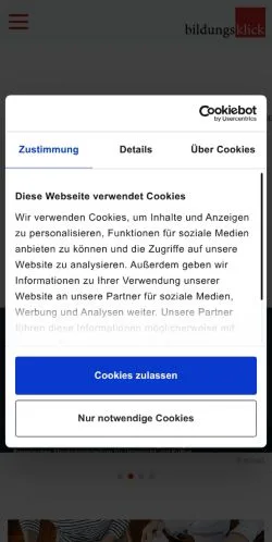 Podgląd witryny www.bildungsklick.de, medium z kraju Niemcy do artykułów sponsorowanych