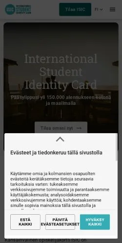 Preview of the isic.fi website, a media outlet in Finland for sponsored articles