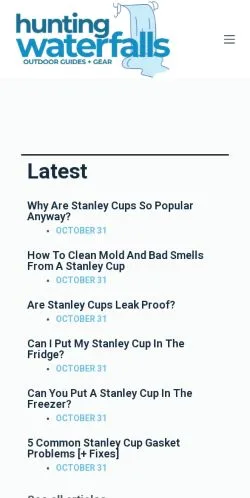 Anteprima del sito Hunting Waterfalls, media di Stati Uniti per articoli sponsorizzati