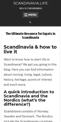 Anteprima del sito Scandinavia Life, media di Stati Uniti per articoli sponsorizzati