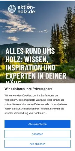 Anteprima del sito Aktion Holz, media di Germania per articoli sponsorizzati