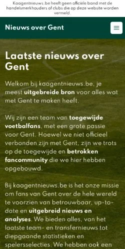 Anteprima del sito Gent Nieuws, media di Belgio per articoli sponsorizzati