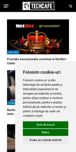 Vorschau der Website TechCafe, Medium aus Rumänien für gesponserte Artikel