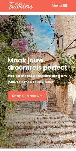 스폰서 기사용 네덜란드 매체 OnlineTravelers 사이트 미리보기