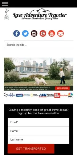 Anteprima del sito Luxe Adventure Traveler, media di Stati Uniti per articoli sponsorizzati