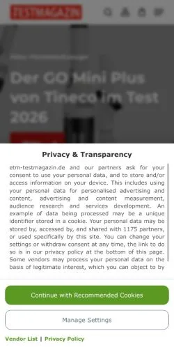 スポンサード記事向けのドイツメディア、ETM Testmagazinのサイトプレビュー