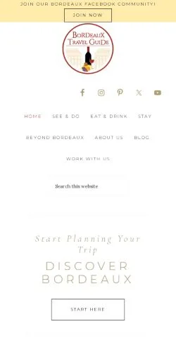 Anteprima del sito Bordeaux Travel Guide, media di Stati Uniti per articoli sponsorizzati