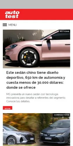 Aperçu du site Auto Test -, média de Argentine pour articles sponsorisés