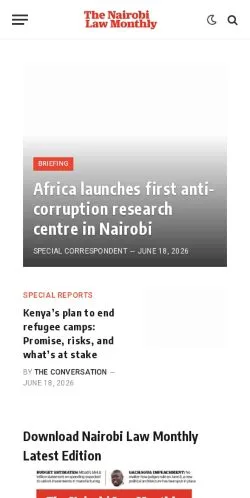 Anteprima del sito Nairobi Law Monthly, media di Regno Unito per articoli sponsorizzati