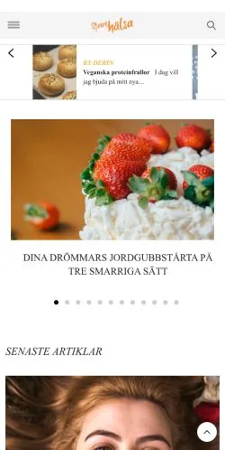 Anteprima del sito Sporthälsa, media di Svezia per articoli sponsorizzati