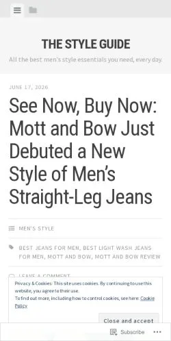 Vista previa del sitio The Style Guide, medio de Estados Unidos para artículos patrocinados