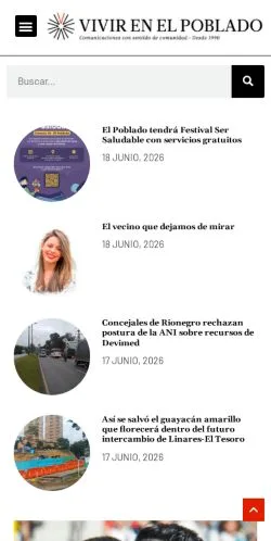 Anteprima del sito Vivir en El Poblado, media di Spagna per articoli sponsorizzati